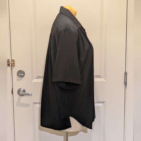 3/$30 Vintage 2X A Personal Touch Beautifully Draped Shoulder Pad Blouse - Picture 4 of 8